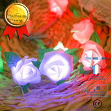 TD® Guirlande Lumineuse 20 Fleurs Blanches à LED Blanc Chaud pour Intérieur décoration-Forme de Fleurs Rose，Lumière blanche