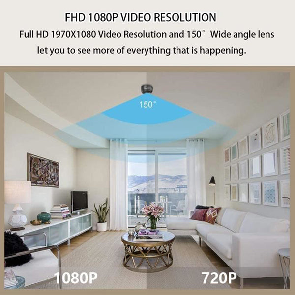 TD® Mini caméra de surveillance HD 1080p - Batterie Micro WiFi - Petite caméra avec vision nocturne infrarouge et carte SD 32 G - [6