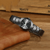INN® Montre Coffret Cadeau Montre à Quartz Montre Cadran Noir Montre Homme Mode Casual Montre Homme Calendrier Montre Cadeau De Vaca