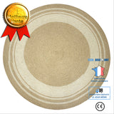 TD® Tapis rond en jute naturel tissé à la paille à la main