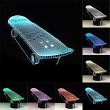 TD® Lampe optique poser décoratif tactile 7 couleurs illusion optique - modèle skate - faible consommation câble USB ou 3 piles AAA