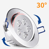 TD® LEDVero Downlight LED 5W Rond Blanc Chaud Économie D'énergie Faible dégagement de Chaleur Dimmable 12 Pièces