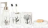 TD® Ensemble accessoires salle de bain cadeau toilette WC de lavage déco céramique style nordique lot quatre pièces kit gobelet savo