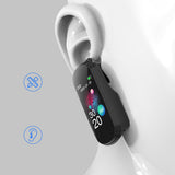 INN® Bracelet intelligent noir, appel Bluetooth, fréquence cardiaque, tension  artérielle,  podomètre,  montre  intelligente de spor