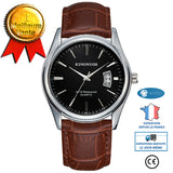 INN® Montre de calendrier pour hommes avec bande d'acier la mode Montre-cadeau de ceinture pour hommes Boîte-cadeau de montre pour h