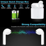 TD® Oreillette Bluetooth Écouteurs Bluetooth Sans Fil Mini Casques Oreillettes Intra-auriculaire/ Sans Fil Boite de Recharge Blancs