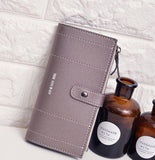 TD® Femmes Utilisation Quotidienne Embrayage Sac à Main de Qualité Pochette Couleur Taupe fermetures Zip Bouton à Pression Sécurisé