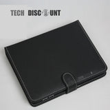 TD® Etui Claver tablette Cuir 7 pouces interface USB QWERTY Windows Android XP Rotation 360 degrès Noir  Mini Lecteur Gratuit