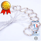 TD® Rideau Lumineux, Guirlandes Lumineuses LED 3m*3m, Decoration de Fenêtre, Noël, Mariage, Anniversaire, Maison, IP55（Blanc froid）