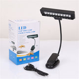 TD® 10-LED Flexible Rechargeable Lampe de Pupitre Lecture Liseuse Veilleuse avec USB Câble Pince