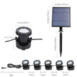 TD® Set de 5 spots solaires performants LED d'extérieur autonomes pour jardin, terrasse, patio - Lampe solaire LED exterieur maison
