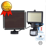 TD® 60 LED Solaire PIR Lampe de sécurité à détecteur de mouvement Lumière crue pour Jardin Garage Cabanon Allée Porche Pont