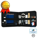Ensemble de crayons de croquis de 48 pièces, outil de croquis pour débutant, ensemble de stylos de croquis de dessin d'art, e