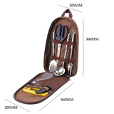 Ensemble de couverts portables en acier inoxydable pour camping en plein air équipement de barbecue de camping fournitures sp