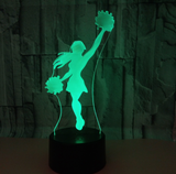 TD® Cheerleader 3D veilleuse tactile lumière 3D colorée cadeau créatif 3D petite lampe de table en trois dimensions