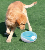 Fontaine d'eau anti-goutte pour chiens ou chats de 2 litre.  Buveur Bol d'eau lent à basculement automatique portable. Base antidérapante. Bol pour animaux de compagnie En Plein Air. Rose.