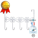 Crochet de Porte Multiusage  Porte Manteau Porte Serviette pour Chapeaux  Clés Sacs avec 6 Patères sur la porte de placard ar