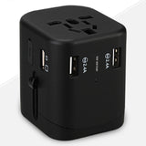 TD® Chargeur de voyage Prise de conversion multifonction 4USB Prise de voyage universelle multi-pays Charge rapide