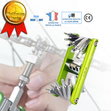 TD® Trousse d'outils de vélo ensemble bicyclette réparation multifonction kit patch leviers de pneu fixation entretien maintenance