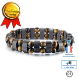 Bracelet Homme Noir Pierre Oeil de Tigre Perles Bracelet Bracelet Bijoux Vacances Anniversaire Cadeau Pour Petit ami, Pour le