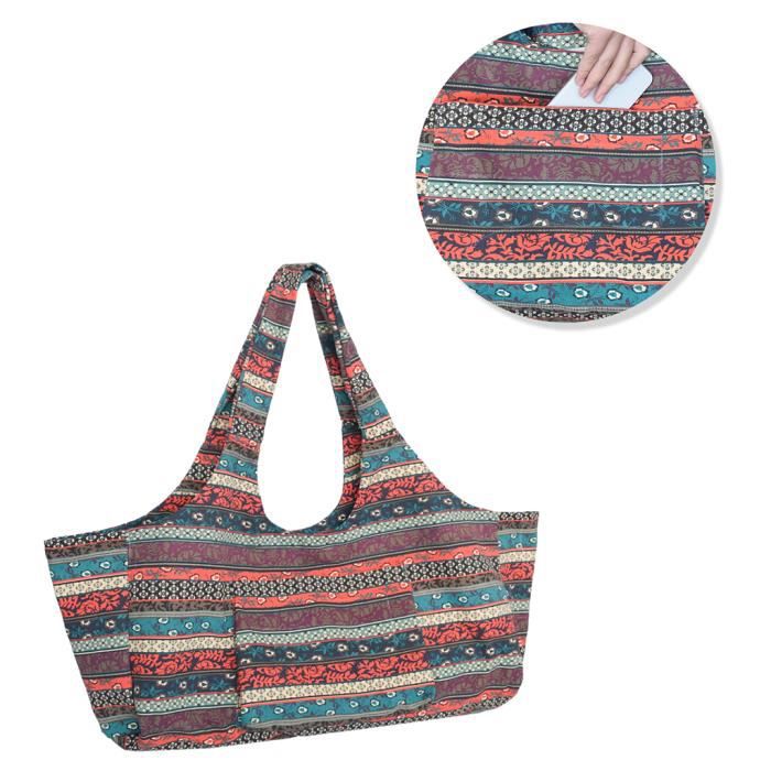 Jinzhenhong Sac pour tapis de yoga, sac de transport pour tapis de yoga, sac fourre-tout multifonction avec poches (noir Jinzhenhong Sac pour tapis de yoga, sac de transport pour tapis de yoga, sac fourre-tout multifonction avec poches (noir