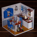 TD® DIY Maison de Noël miniature Assemblez LED Dollhouse Furniture Kit cadeau de Noël jouet