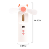 TD® Instrument de poche hydratant pour le visage en ABS vaporisateur petit ventilateur usb charge humidificateur multifonction