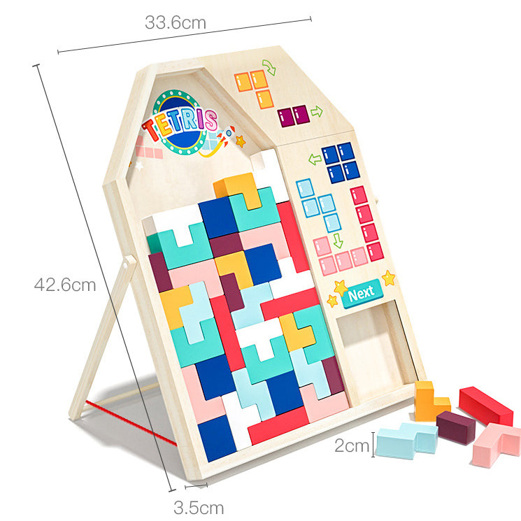 TD® Forme Sagesse Maison Bébé En Bois Bloc Construction Jouets