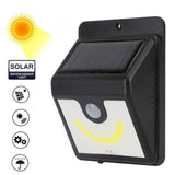 TD® Détecteur de mouvement lumière solaire ou piles rechargeable IP64 étanche sécurité du domicile noir interrupteur jardin porte