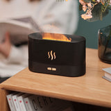 TD® Humidificateur simulation créative flamme aromathérapie machine atmosphère lampe chambre salon voiture lumière douce avec sommei