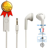 TD® Kit Pieton Ecouteurs Main Libre Casque Originale/Blanc Asymétrique/Solide et durable/Résistant/Appel mains libres /Son parfait