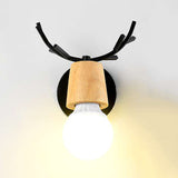 Creative Nordic Applique En Bois Simple Personnalité Balcon Allée Chambre d'enfants Restaurant Fer Applique Murale (sans ampo