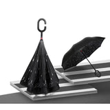 TD® Parapluie pliable noir 107 cm lumière UV ABS Rétractable facilement Parapluie accessoire de bagages contre pluie ou UV sobre