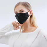 TD® masque lavable Masque de coton à paillettes de soie colorée de mode originale tissu lavable masques pour hommes et femmes adulte
