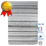 TD® Tapis Terra - 160 x 230 cm - Bande ethno blanc et noir