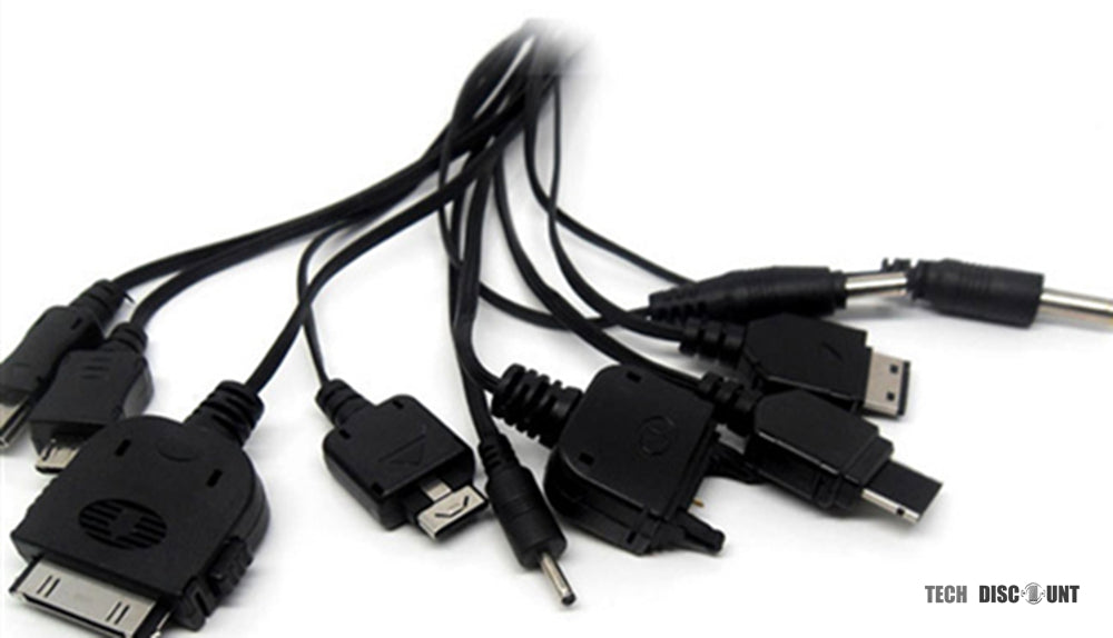 TD® 10 en 1 câble chargeur universel alimentation connecteurs rétractable USB charge rapide téléphone multicanal compatible smartpho