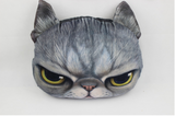 TD® 3D Cat Imprimer Coussin Coussin créatif mignon poupée en peluche cadeau Home  Joli tapis de chat  Couleur: gris