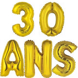 TD® 1 Kit Ballon aluminium anniversaire or 30 ANS - Outils décoratif pour fêtes, évènement...