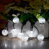 TD® Les accessoires de Noël 6m 30 LEDs solaire chaîne lumière bulle style lampe de décoration nouvel an-Lumières de Noël