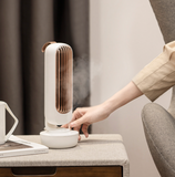 INN®  Ventilateur d'humidification Mini ventilateur portable de table d'humidification en forme de tour vintage ventilateur de