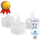TD® Lot de 12 bougies Chauffe Plat LED Blanc/ Décoration Festif Romantique