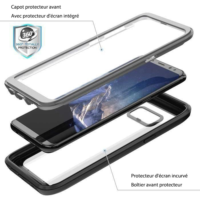 TD® Coque pour Samsung Galaxy S8 plus étui de protection téléphone antichocs antichute étanche accessoires sécurité du téléphone mob