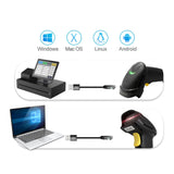 TD® Scanner de codes-barres portatif filaire unidimensionnel Scanner de codes-barres de stockage hors ligne USB de grande capacité