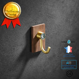 Patère patère patère créativité patère créativité simple style moderne noyer noir porte-manteau mural poinçonnage gratuit une