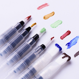 Pinceaux de peinture, stylos-plumes, stylos à crochets, pinceaux d'aquarelle solides en plomb couleur soluble dans l'eau, pin
