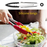 TD® 11 pcs Kit Ustensiles de Cuisine, ustensiles de Cuisine en Silicone résistant à la Chaleur Outils de Cuisson antiadhésifs/rouge