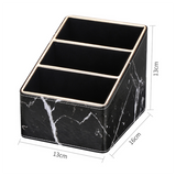 TD® Porte-stylo Petite boîte de rangement de bureau marbrée Boîte de rangement de papeterie télécommandée Porte-stylo  multifonction