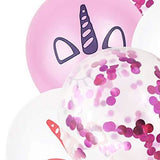 TD® 15 pièces de ballons 12 pouces confetis latex licorne - Paillettes ballon rose multiples décorations d'anniversaire Mariage Fête