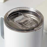 TD® Tasse à café Tasse de bureau Isolation en acier inoxydable Poignée sous vide Tasse à café Tasse à eau avec poignée Tasse eau bla