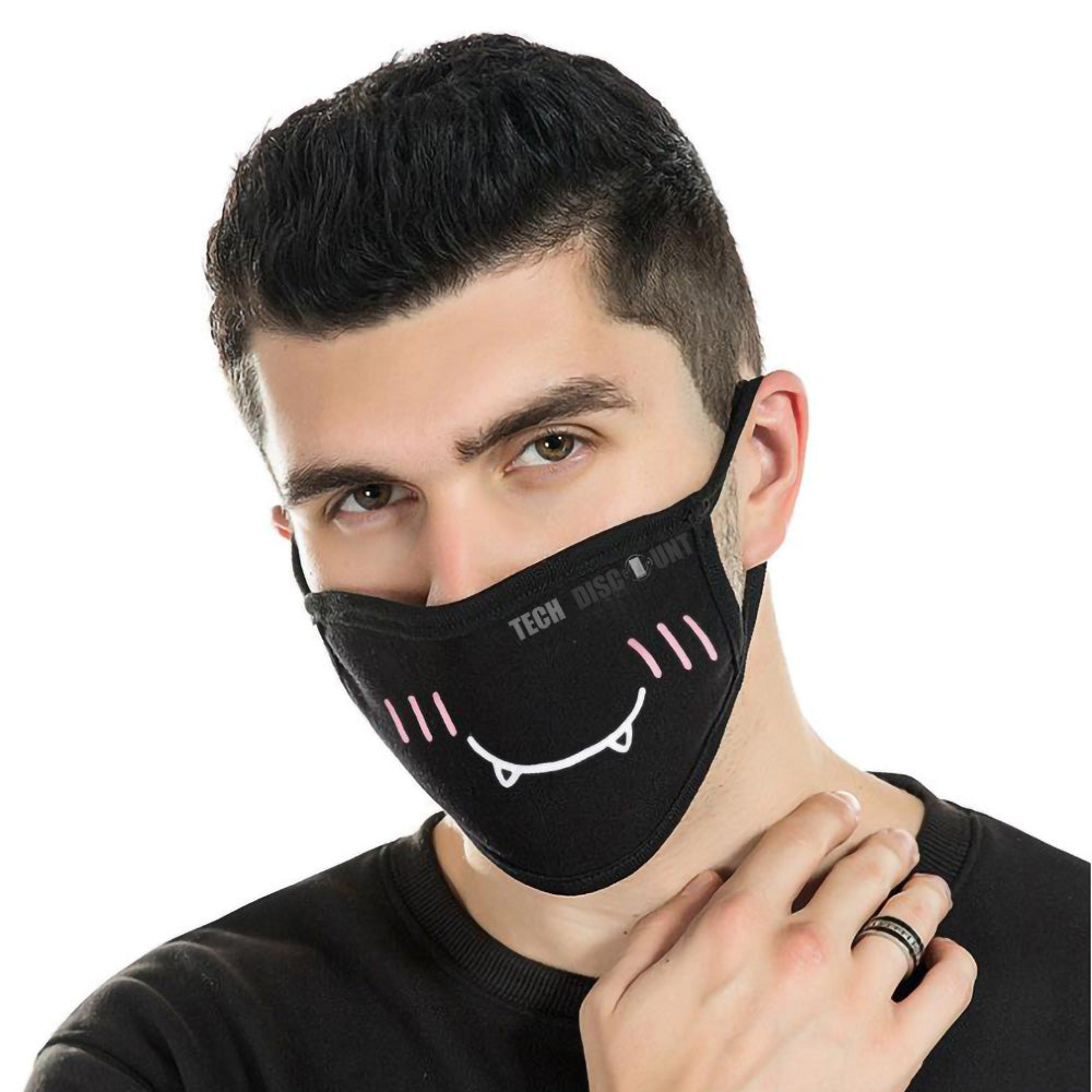 TD® 6PCS Masque visage en tissu coton Imprimé Motifs Aaléatoire Masques de bouche unisexe anti-poussière Réutilisable pour extérieur